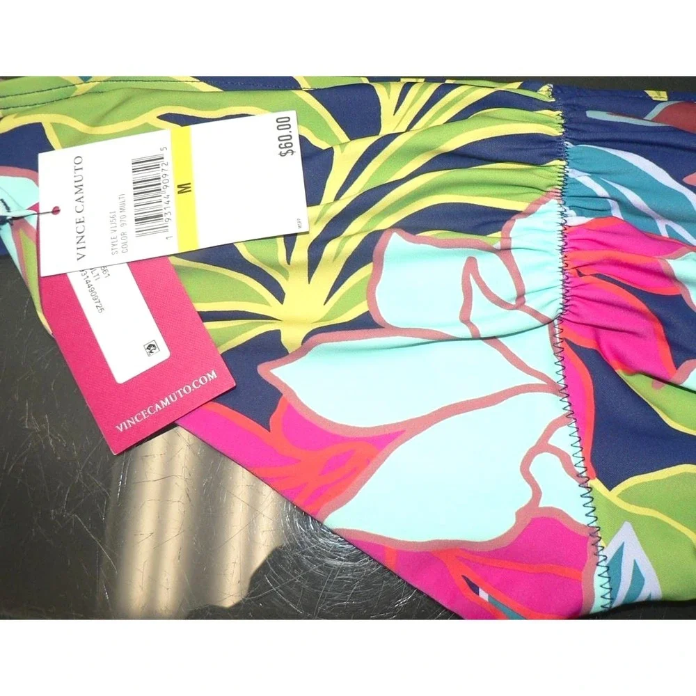 Vince Camuto Women's Shirred Back Bikini‎ Bottoms in Fiji Floral Medium